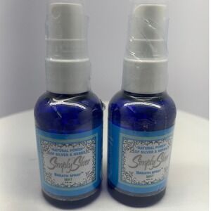 Simply Silver Breath Spray Mint 2 fl oz Natural Colloidal Silver Peppermint 2pk
